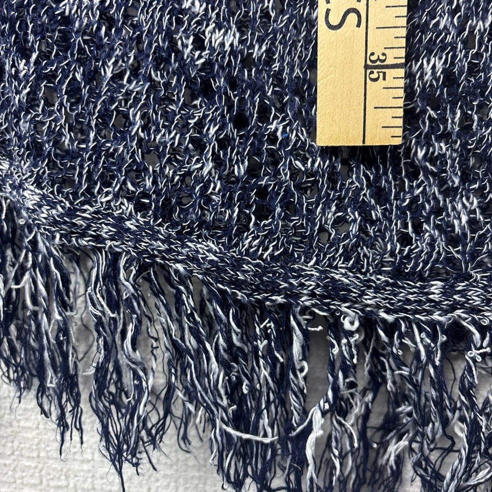Arizona Jean Company Blue Patterned Fringe Cardigan‎ - Picture 8 of 11